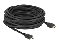 Delock - High Speed - Hdmi-Kabel Med Ethernet - Hdmi Hann Til Hdmi Hann - 10 M - Svart - 8K 60Hz Støtte, Up To 48 Gbps Data Transfer Rate