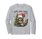 Sorta Santa Sorta Feral Santa Funny Raccoon Lover Xmas Tree Long Sleeve T-Shirt