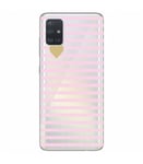 Coque Galaxy S20 PLUS raye rose transparent coeur dore