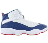 Air jordan 6 Anneau Hommes Sneaker Blanc-Bleu 322992-140 Sport Basket Chaussures