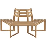 Banc de tour d'arbre Banc d'extérieur Banquette Demi-hexagonal 160 cm Bois d'acacia massif 93314