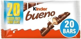 Ferrero Kinder Bueno Milk Chocolate Hazelnut Wafer Snack Twin Bars Pack 10 x 43g