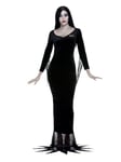 Smiffys The Addams Family Morticia Costume, Adult, Black Dress & Wig, Officially Licensed, Full Morticia Addams costume perfect for Halloween and Costume Parties