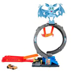 Hot Wheels Let’s Race Netflix - Coffret Circuit City Looping Et Attaque Chauve-Souris avec Voiture Et Piste, 3 Modes De Jeu, Looping Réglable Et Lanceur, Jouet Enfant, A Partir De 4 Ans, HTN78