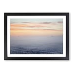 Big Box Art Landscape Fog in The Dawn 2 Framed Wall Art Picture Print Ready to Hang, Oak A2 (62 x 45 cm)