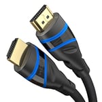 KabelDirekt – Câble HDMI 10K & 8K, HDMI 2.1b – Certifié, Développé en Allemagne – 4 m (Câble HDMI 2.1 Ultra High Speed, pour PC et consoles comme PS5 et Xbox, moniteur et TV – bleu/noir)