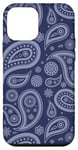 iPhone 12 mini Blue Navy Paisley Boho Bandana Floral Aesthetic Groovy Case