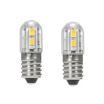 2-pack E10 6V LED-lampa med 2835 skruvbas 4 SMD-chips gul uppgradering för strålkastare ficklampa