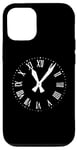 iPhone 14 Pro Clock Ticking Hour Vintage in White Color Case