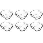 Lot de 6 Mini-Plats Ronds en Verre 16cm Transparent