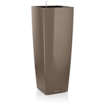 LECHUZA Jardinière Cubico Alto 40 ALL-IN-ONE Taupe brillant 18234