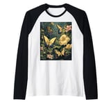 Tranquil Butterfly Garden Palette Raglan Baseball Tee