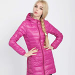 WEIYYY Doudoune Femme Nouveau Hiver Chaud Vestes Femmes Longue légère    Doudoune 5XL 6XL 7XL ultraléger à Capuche Manteaux, Rose, XL