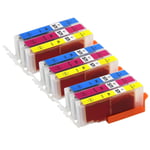 9 C/M/Y Ink Cartridges for Canon PIXMA MG5750 MG6851 MG7753 TS6050 TS8053