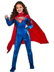 Rubie's 703019XS000 D Comics Flash the Movie Supergirl Costume Jumpsuit Kids Fancy Dress, Girls, Multicolour, 7-8 Years