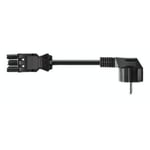 Bachmann H05VV-F 3G - Câble d'alimentation - GST18i3 (M) pour CEE 7/4 (M) - 5 m - connecteur à angle droit - noir