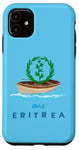 Coque pour iPhone 11 Drapeau érythréen Meley Feuille d'olivier sur mer Drapeau original de l'Érythrée