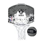 Wilson Mini Panier de Basket, Hoop NBA TEAM MINI HOOP, BROOKLYN NETS, plastique