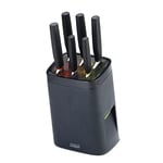 Joseph Joseph LockBlock, Bloc Couteaux autobloquant, 6 Set Couteaux Cusine en Acier Inoxydable, Noir, 14 x 14 x 31.2 cm