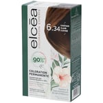 ELCÉA Coloration Experte Permanente Châtain Clair Cuivré – 6.34 Emballage(S) Combi 140 ml