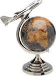 Kare Objet décoratif design - Globe Top - Multicolore - Accessoire d'intérieur - Globe - Avion - Cadre en aluminium - 39 x 31 x 24 cm (H x l x P)