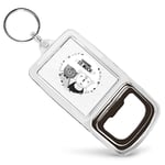 Bottle Opener Keyring BW - Cute I love you So Much Bears  #42230