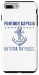 Coque pour iPhone 7 Plus/8 Plus Ponton Captain My Boat My Rules Drôle de propriétaires de voiliers