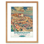 Wee Blue Coo TRAVEL SHERINGHAM BRITISH RAILWAYS SEASIDE BOATS TOURISTS FRAMED PRINT F97X6910