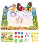 lenbest Jouet Enfant 2 3 Ans - 100 * 100 cm Tapis Dessin Eau Montessori 2 Ans - Cadeau Fille Garcon- Educatif Jeux 1 2 3 Ans