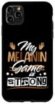 Coque pour iPhone 11 Pro Max Melanin Game Black Queen Afro Women Black History Month Girl