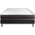 Somness - Ensemble matelas sommier Regen 160 x 200 cm - Couleur : Noir