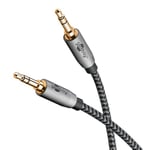 goobay 65276 Câble AUX stéréo audio de 3,5 mm/câble jack pour écouteurs, autoradio, PC, tablette, câble haut-parleur/connexion plaqué or, 5M