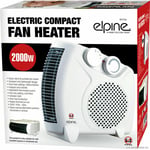 2 in 1 Fan Heater 2KW 2000W Small Portable Electric Hot Warm Air Upright Flatbed