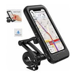 Etanche Support Telephone Velo,360°Support Smartphone Scooter avec Habillage Pluie Porte Téléphone pour Moto