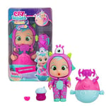 Cry Babies Magic Tears Jumpy Monsters, Stars Fuzz, Poupée à Collectionner avec Pyjama Monstre, Jouet Filles et Enfants +3 Ans