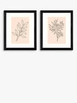 EAST END PRINTS Violet Studio 'Soft Leaves I & II' Framed Print, Set of 2