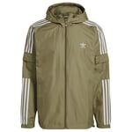 adidas Originals Windbreaker 3-Stripes - Grön/Vit, storlek Medium