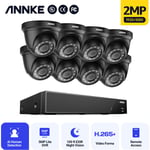 5MP Kit Caméra de Surveillance 8CH dvr 8Caméras Smart ir Vision Nocturne IP66 app à Distance cctv Video Set - Annke