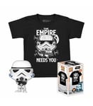 Funko Pocket Pop! Tee (Child): Star Wars - Stormtrooper (Special Edition) Vinyl Figure T-Shirt (S)