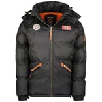 Canadian Peak Celieak Hood Men - Doudoune Chaude Matelassee Homme Automne Hiver - Veste Manteau Chaud - Blouson Coupe Vent Manches Longues Rembourrage - Hommes (Noir XXL)