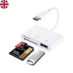 USB C SD Card Reader Adapter, Compatible with iPad, Mac, iPhone 15, Galaxy S20.