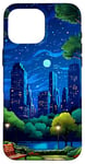 iPhone 16 Pro Max New York City Evening Stars Retro Pixel art Case