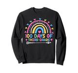 Rainbow 100 Days Of 3rd Grade Teacher Kids 100 Day Of School Sweatshirt