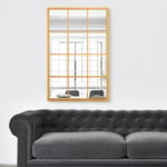 [en.casa] - Miroir mural Cupello rectangulaire 90 x 60 cm or