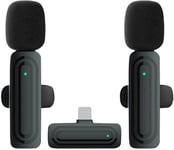 Microphone Cravate Sans Fil Pour Iphone Mini Microphone À Clipser Avec Suppression Intelligente Du Bruit, 2 Mini Microphones Et Récepteur, Idéal Pour L'Enregistrement Vidéo, Le Streaming En Direct Et