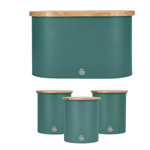 Swan Nordic Bread Bin & Canisters Kitchen Set (Pine Green) 🚚💨