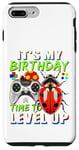 Coque pour iPhone 7 Plus/8 Plus It's My Birthday Ladybug Time to Level Up Jeu vidéo