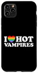 Coque pour iPhone 11 Pro Max J'aime Hot Vampire Funny Vampiric Blood Book Gay Fan Pride