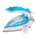 Travel Steam Iron 2 in 1 Dry & Wet Clothes Foldable Handle Teflon Soleplate New