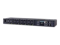 Cyberpower Switched Series Pdu41004 - Strømfordelerenhet (Kan Monteres I Rack) - Ac 100-240 V - Enkeltfase - Ethernet, Serial - Inngang: Iec 60320 C14 - Utgangskontakter: 8 (Power Iec 60320 C13) - 1U - 3.05 M Kabel - Svart